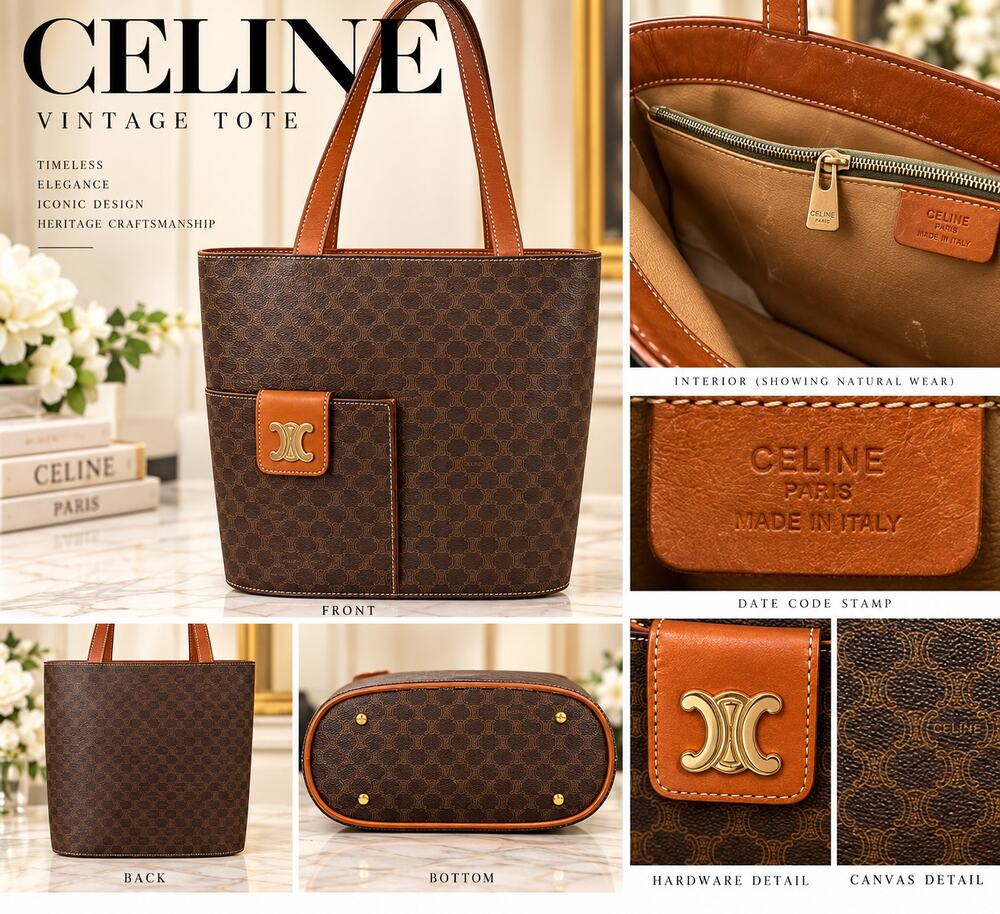 Celine Macadam Tote with Triomphe Medallion*Gorgeous condition
